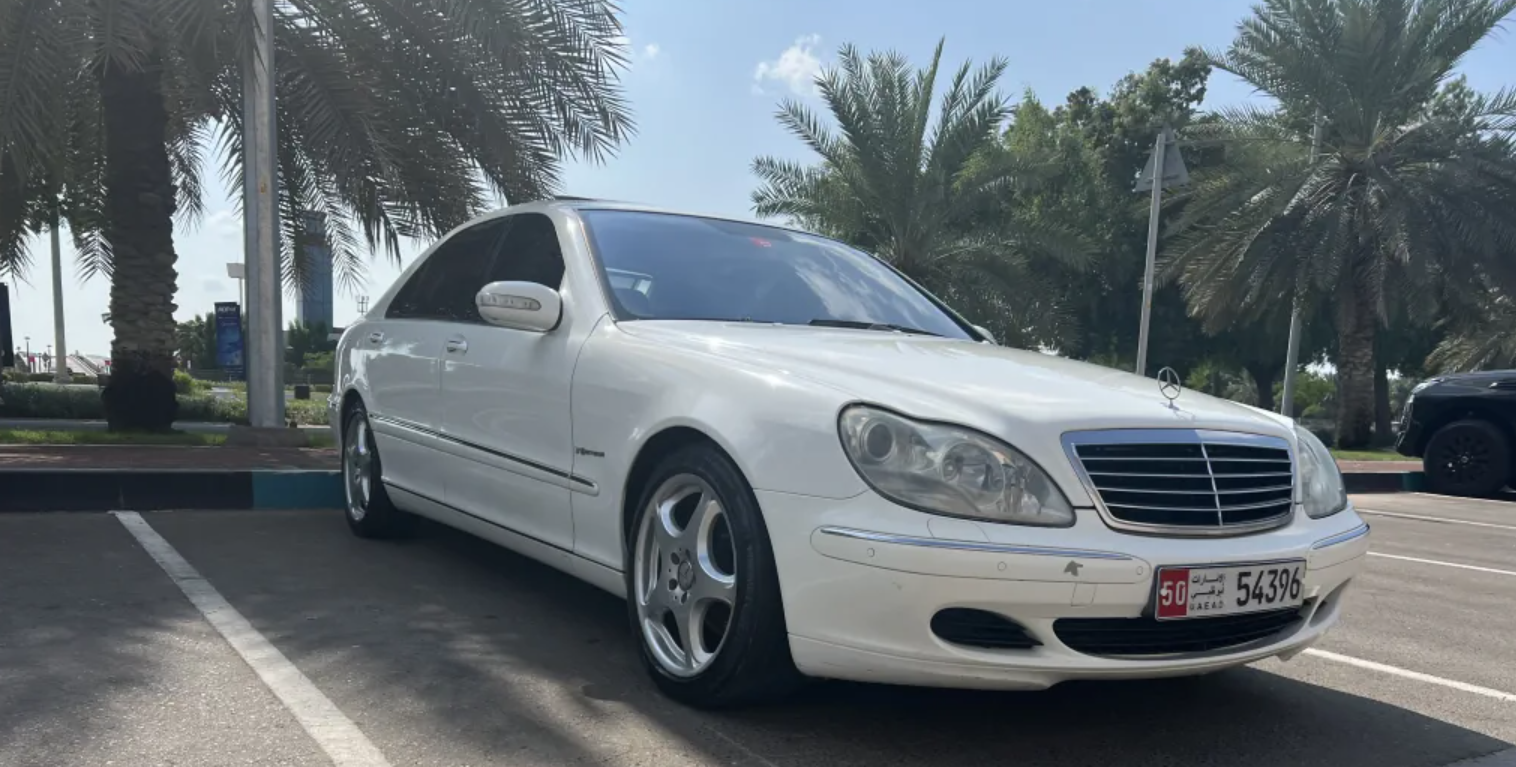  مرسيدس w220 s500 موديل 2005 شاسيه طويل وارد اليابان السيارة ماشية 209000 ألف كيلو